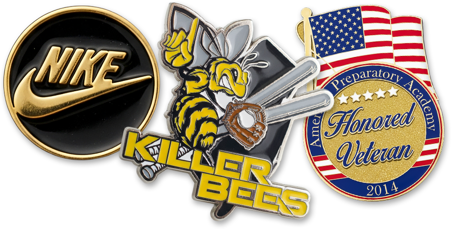 Assorted custom lapel pins