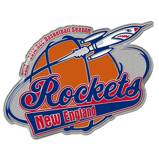Sports themed lapel pin